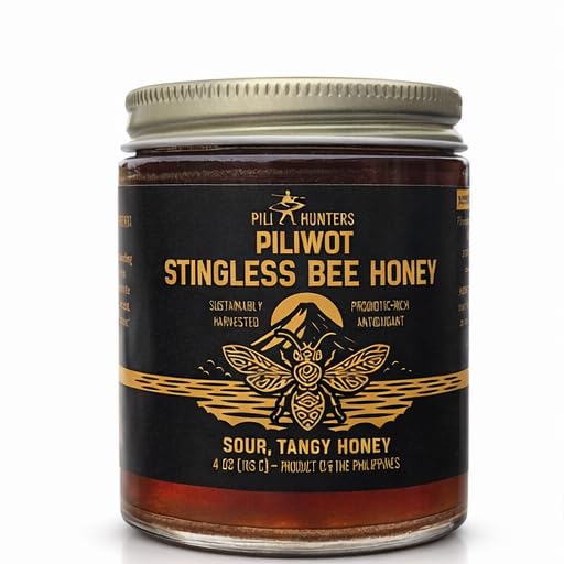 Pili Hunters - Kiwot Stingless Bee Honey Delicious Premium Sweet and Sour Wild Harvested Raw Honey Fermented All Natural Non-GMO Rainforest Superfood (4 oz. Jar)