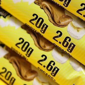 Warrior Crunch High Protein Bars | 20g Protein Low Carb Low Sugar Keto Friendly | Delicious Chewy Crispy On The Go Snack | Box of 12 Bars (12 Count (Pack of 1) Banoffee Pie)