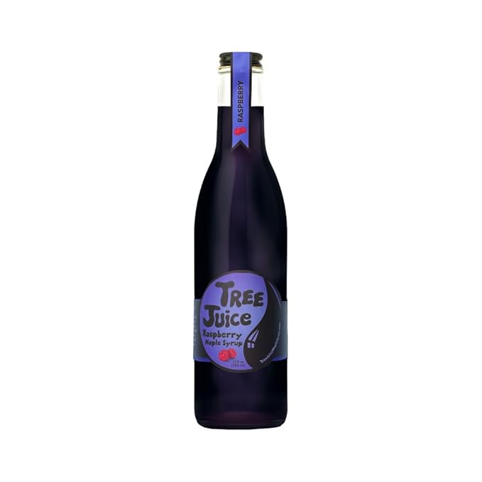 Tree Juice Raspberry Maple Syrup | All Natural Non GMO Vegan Gluten Free Vegetarian Paleo | 12 Ounce Bottle