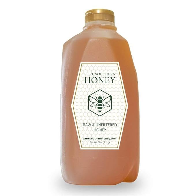 5 lbs. 100% Raw &amp Unfiltered Gallberry Honey - American Made by Pure Southern Honey