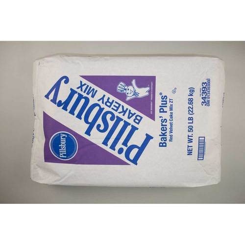 Pillsbury Bakers Plus Red Velvet Cake Mix 50 Pound -- 1 each.