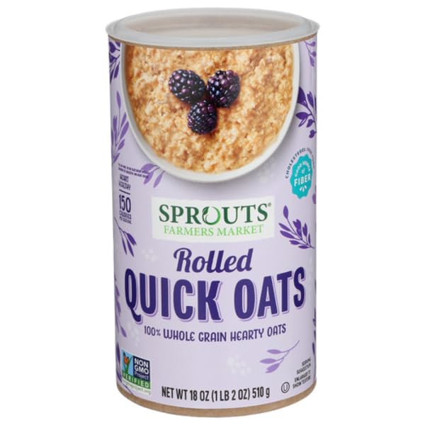 Sprouts Rolled Quick Oats - 18 oz (510g)