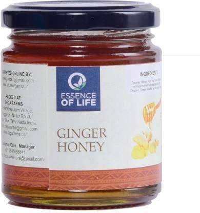 Essence of Life Ginger Honey &amp Turmeric Honey ( Both 250 Grams ) - Made with Natural Organic Ingredients
