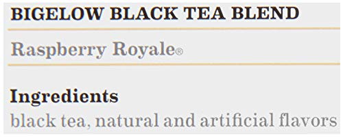 Bigelow Raspberry Royale Tea Bags 28-Count Boxes (Pack of 6) Black Tea Bags All Natural Gluten Free Rich in Antioxidants