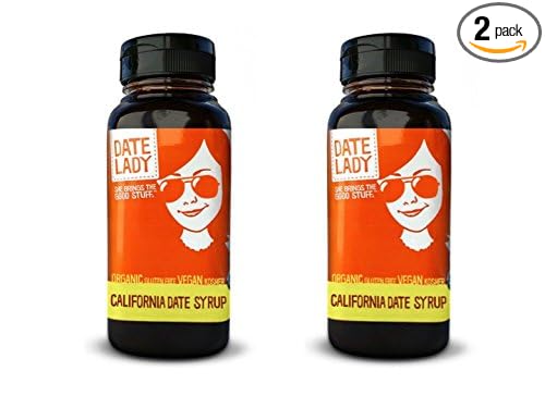 Organic Pure Date Syrup made in California (12 oz BPA-Free 2 bottles)