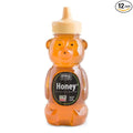 House Recipe Imperial Pure Clover Honey Grade A True Source Certified Natural Light Amber Honey in Bear Bottle 12 oz Squeeze Container (Pack of 12) – Smooth Mild Flavor Ideal for Tea Baking &amp