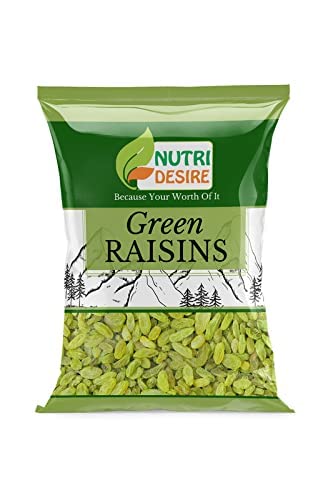 Nutri Desire Dry Fruits Combo Pack Of 1kg California Almonds 500gm and Green Raisins 500 gms Each Total 1 Kg