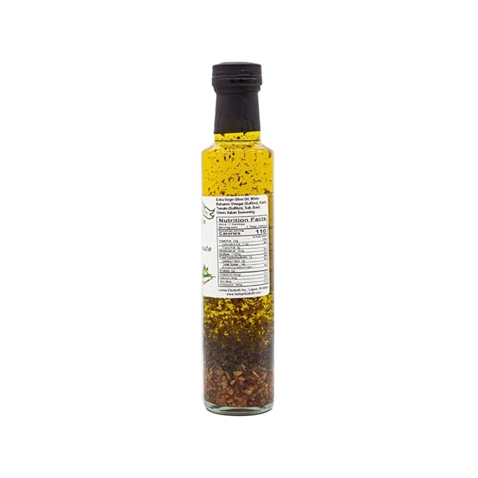 Lesley Elizabeth Extra Virgin Olive Oil with Sundried Tomato &amp Garlic 8.5 fl oz – Small-Batch Mediterranean-Style Infused EVOO for Drizzling Dipping Marinades &amp Everyday Cooking – All-Natur