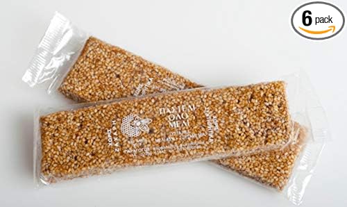 Greek Natural Honey Sesame Soft Bars (Pasteli) 6x70gr