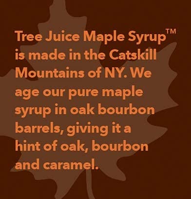 Tree Juice Bourbon Barrel Aged Maple Syrup | 100% Pure Grade A Maple Syrup | All Natural Non GMO Vegan Gluten Free Vegetarian Paleo | 12 Ounce Bottle