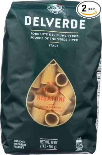 Del Verde Rigatoni Mezzi - 16 oz (Pack of 2)