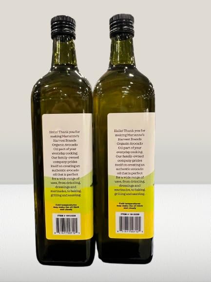 Marianne’s Harvest Organic Avocado Oil 1-Liter (Pack of 2)