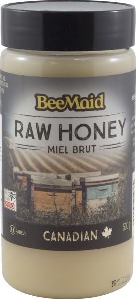 BeeMaid Raw Honey Canada #1 White 500g/17.6oz (Imported from Canada)