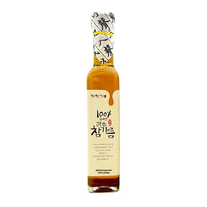KOREAC_ 한국 참기름 Korean Mildly Roasted Pure Sesame Oil 260ml 9.2oz (100% Korean Sesame Seeds) 한국 참기름