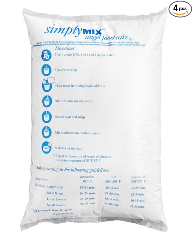 SimplyMix Angel Food Cake Mix 7 lb. – 4/Bag