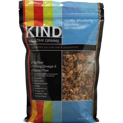 Kind Healthy Grains Vanilla Blueberry Clusters With Flax Seeds - 11 Oz (Pack of 6) - Pack Of 6
