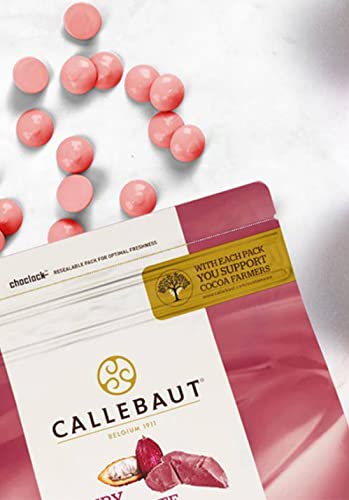 Callebaut Belgian Ruby Chocolate Callets 47.3% Cocoa 2.5 kg Bag Halal Kosher Vegetarian