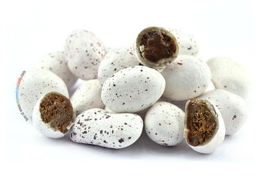 Authentic Sabores - Imported Mexican La Corona Huevitos Sabor Chocolate Confitados 500g With 1ct. La Corona Marshmallows Chocolate Covered Lollipop Paletón