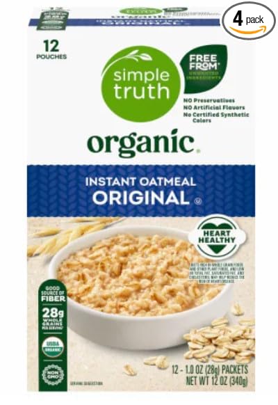 Generic Simple Truth Organic Original Instant Oatmeal 12ct (Pack of 4)