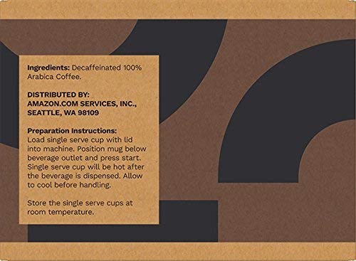 Solimo Decaf Light Roast Coffee Pods Breakfast Blend Compatible with Keurig 2.0 K-Cup Brewers 100 Count