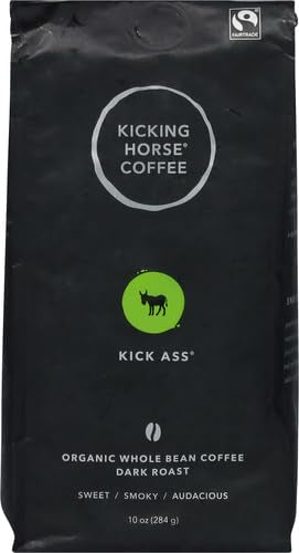 Kicking Horse CoffeeKick AssDark RoastWhole Bean10 Oz(Pack of 2)
