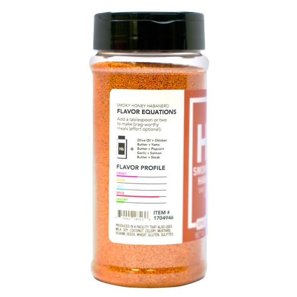 Hb Smoky Honey Habanero All Purpose Rub 11 oz - Sweet &amp Spicy - Premium Gourmet BBQ Seasoning - Non GMO &amp Gluten Free