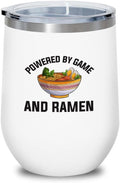 Ramen Lover White Edition Wine Tumbler 12oz - Powered by game - Food Lovers chicken pumpkin vegan pantry spicy noodles