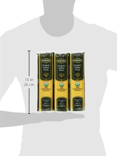 Mantova Italian Organic Linguini Pasta - 100% Durum Semolina Organic Linguine - Product Of Italy 1 Pound (Pack Of 6)