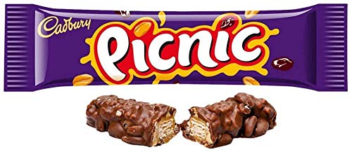 Cadburys Picnic Bar | Total 24 bars of British Chocolate Candy - Cadbury Picnic Bars 48.g each
