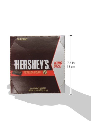 HERSHEY'S Special Dark Chocolate Candy Bars King Size (Pack of 18)