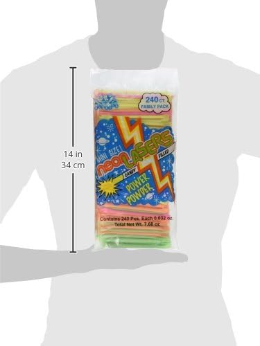 Candy Filled Sugar Straws - Bulk 240 Powder sticks - Party Candy in Assorted Colors