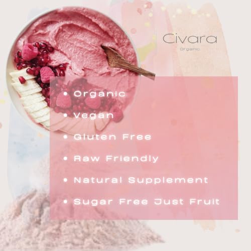 Civara Organic Fruit Powder Trio – 3-Pack (6oz Each) | 100% Natural No Sugar No Additives | USDA Organic Vegan Gluten-Free | Perfect for Smoothies Drinks &amp Baking – Choose Your Flavors (8. Bl