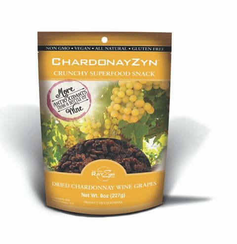 Wine Rayzyn® Chardonayzyn - Dried Chardonnay Wine Grapes (0.5 Pound - 6 per case) - Ideal for Family Sharing Wine-Making Kits Toppings Cooking &amp Baking Ingredients