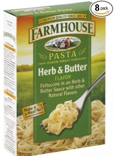 Herb and Butter Fettuccine Pasta 4.7 oz (Pack of 8)