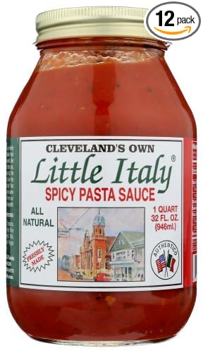 Generic L.ittle Italy Spicy Pasta Sauce 32 oz (Pack of 12)