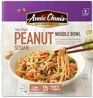Annie Chun's Japanese Style Noodle and Soup Bowls Bundlle with Yakisoba Peanut Sesame Spicy Miso Ramen Miso Teriyaki Shoyu Ramen (Pack of 6) and Make Your Day Sporks
