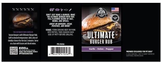 Pit Boss BBQ and Grill Seasoning with the exotic flavors + King Combo QR Code (Ultimate Burger Kansas &amp Tennesse (1 ea.))