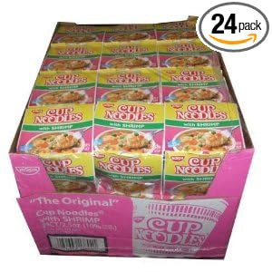 Nissin Cup Noodles with Shrimp Soup 2.25 oz (Pack of 24)