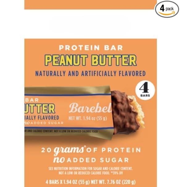 Barebels Peanut Butter Protein Bar 55g 4 Count