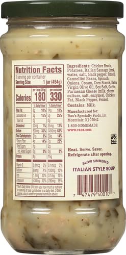 Rao's Made for Home Sausage &amp Potato Soup 16oz Real Vegetables Traditional Italian Heat and Serve Soup (Pack of 6)