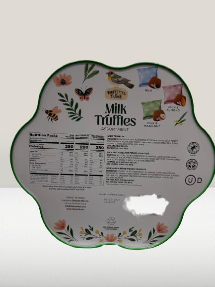 Truffettes de France Milk Truffles Assortment Spring Tin 14 oz Milk Hazelnut and Almond Pieces Gourmet French Chocolate Pack of 2