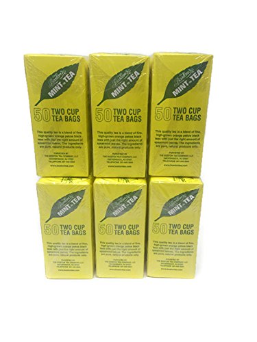 Boston Tea Mint-In-Tea 50-Count Boxes (Pack of 6)