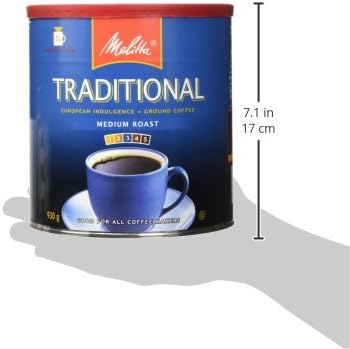 MELITTA Traditional Medium Roast Coffee Ground Coffee 100% Arabica Coffee Beans Premium Coffee Kosher Certified 930 g