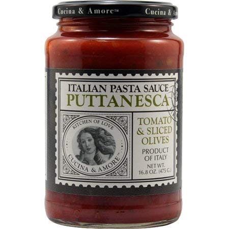 Cucina &amp Amore Italian Pasta Sauce Puttanesca 16.8 oz (Pack of 6)