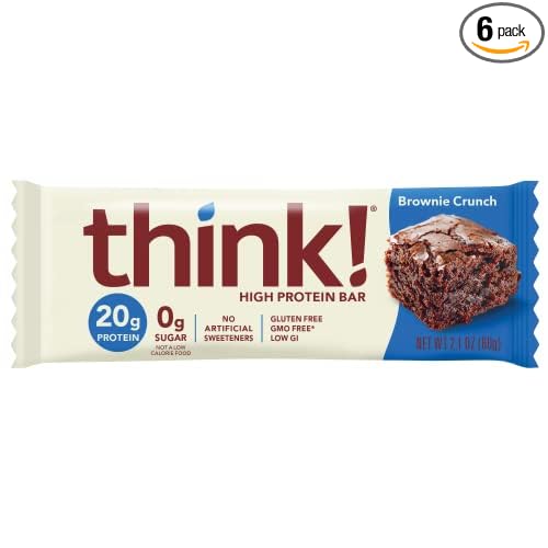Generic Thi.nk! Bar Brownie Crunch Gluten Free 10.5 oz (Pack of 6)