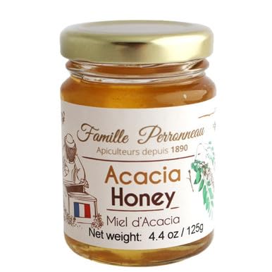 La Famille Perronneau Pure French Acacia Honey (Miel d'Acacia) 4.4 oz Imported