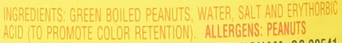 Margaret Holmes Green Boiled Peanuts 13.5oz Cans (Pack of 12)