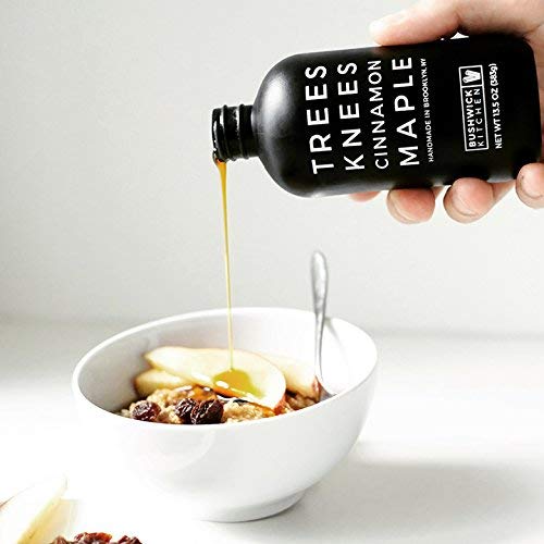 Trees Knees Cinnamon Maple + Spicy Maple Duo Gift Set Organic Maple Syrup Infused with Cassia Cinnamon 11.5 Ounce + Spicy Maple wit Habanero Peppers 12.5 Ounce Bottle