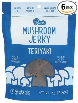 Pans Jerky Mushroom Teriyaki 2.2 oz (Pack of 6)