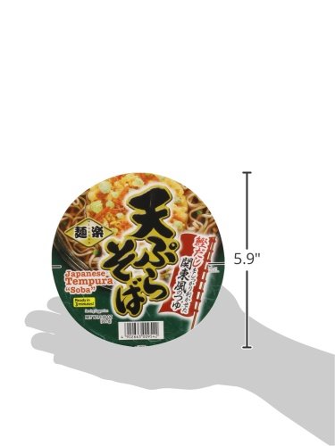 Menraku Tempura Noodles Soup Soba 3.3 Ounce (Pack of 4)